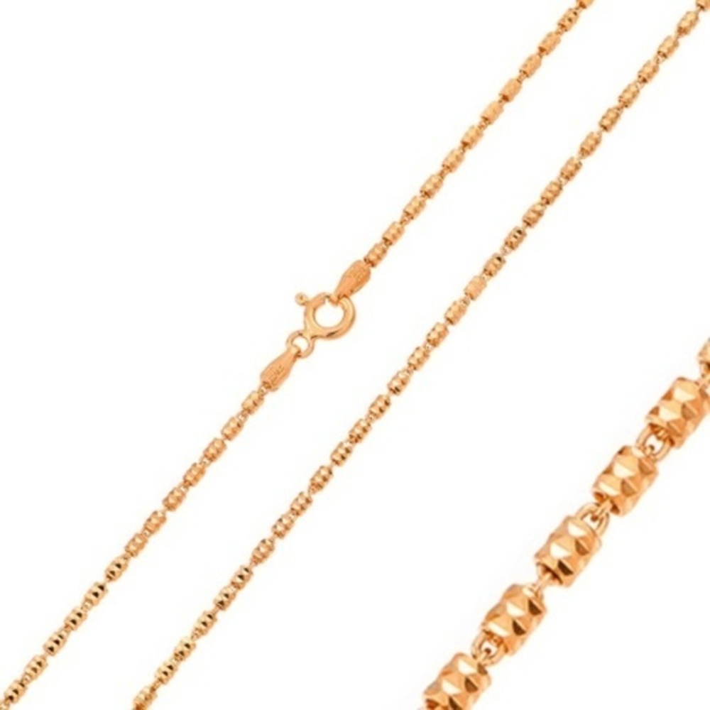 Rose Gold Plated Diamond Cut close tube Chain